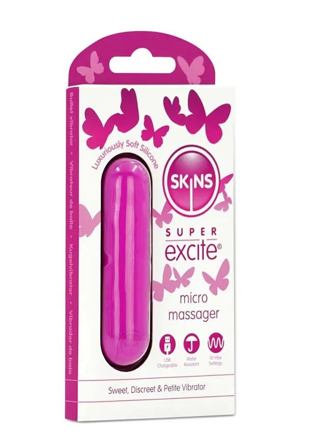 Skins Super Excite Pink Bullet Rechargeable Creative Conceptions