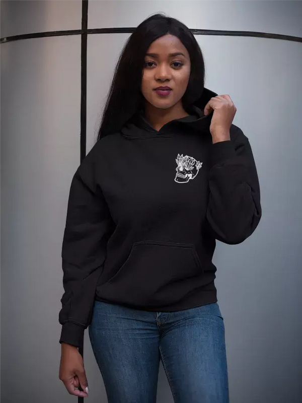 Skull Hoodie 2.0 [Small Logo] Black Cat Bazaar