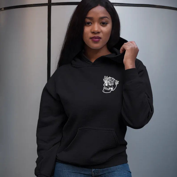 Skull Hoodie 2.0 [Small Logo] Black Cat Bazaar