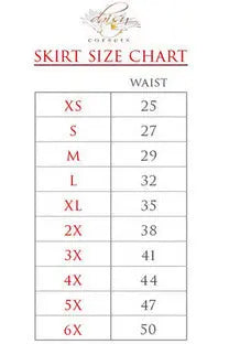 Skulls Gothic Print Stretch Lycra Skirt Daisy Corsets