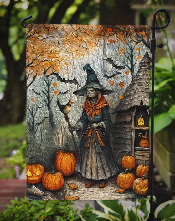 Slavic Witch Spooky Halloween Garden Flag Caroline's Treasures