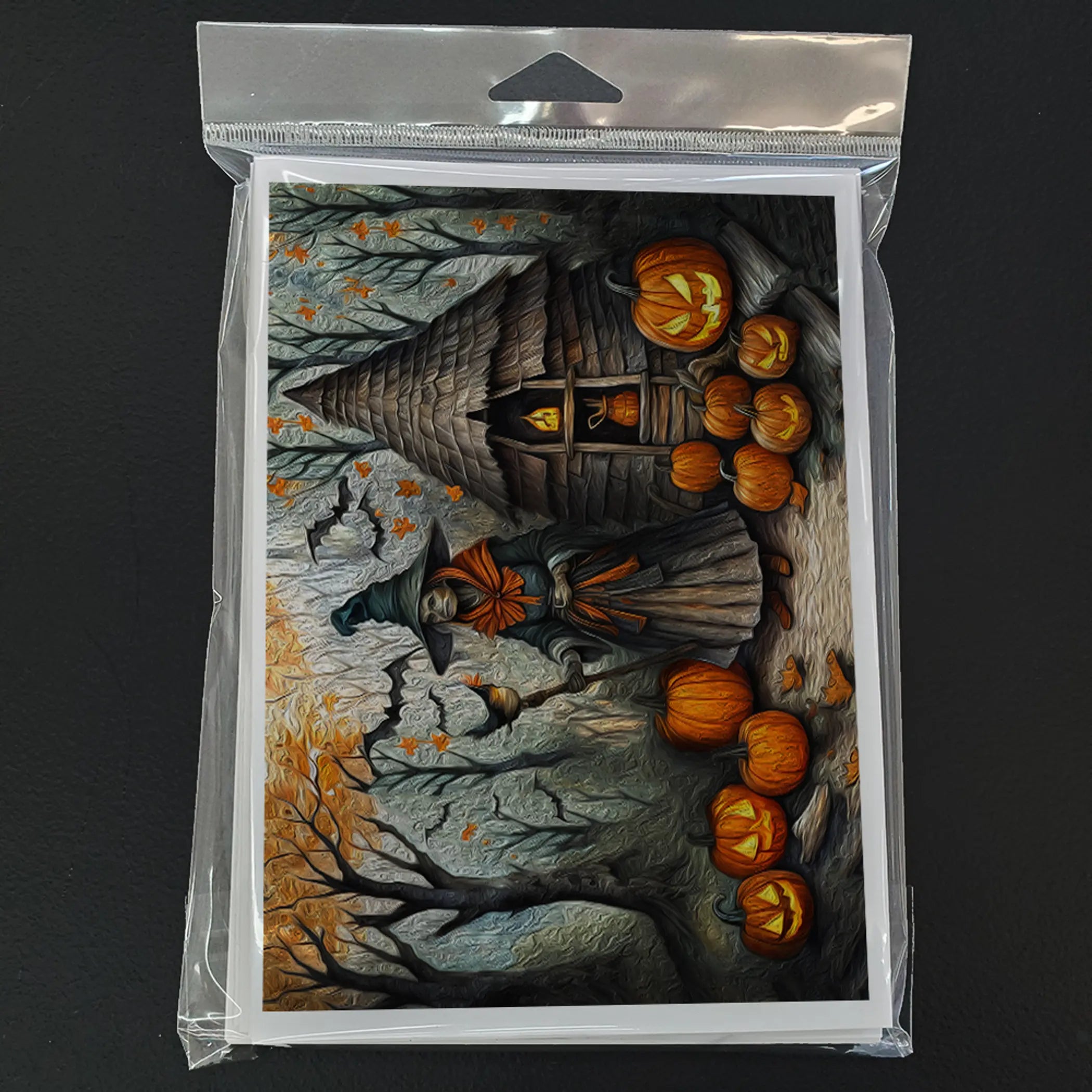 Slavic Witch Spooky Halloween Greeting Cards Pack of 8 Caroline's Treasures