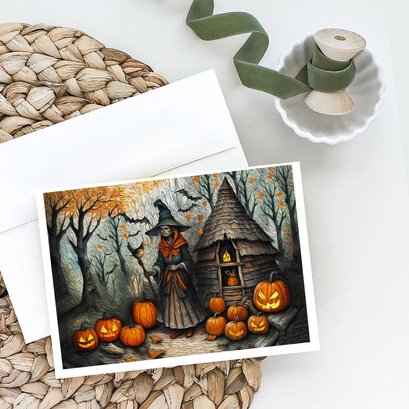 Slavic Witch Spooky Halloween Greeting Cards Pack of 8 Caroline's Treasures