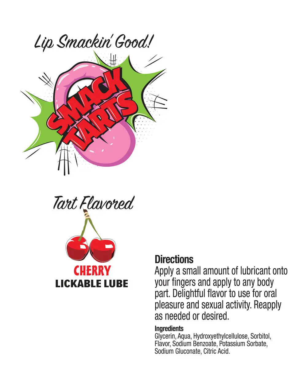 Smack Tarts 2oz Lickable Flavored Lubricant - Cherry Little Genie