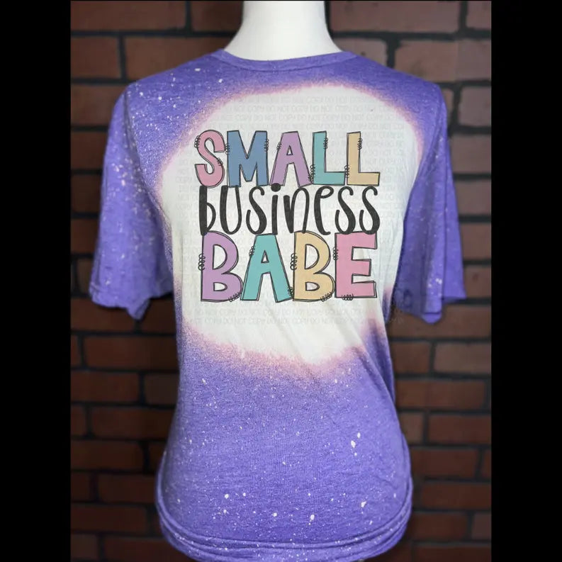 Small Business Babe Bleached Graphic The Blended Owl