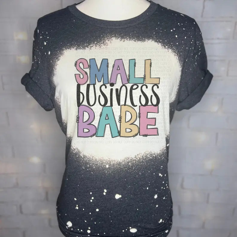 Small Business Babe Bleached Graphic The Blended Owl
