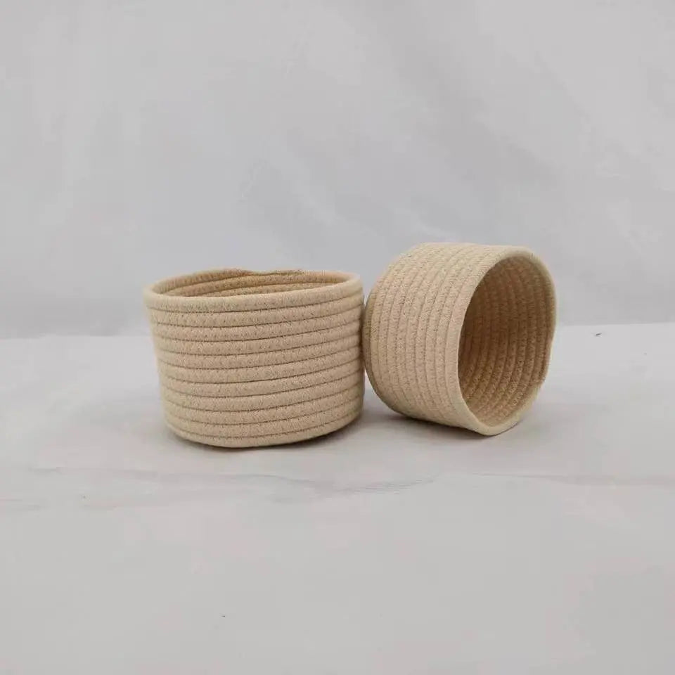 Small Cotton Rope Under-Bed Storage Box, Woven Under-Bed Storage Basket, Snack Basket, Home Storage Organizer GreatEagleInc