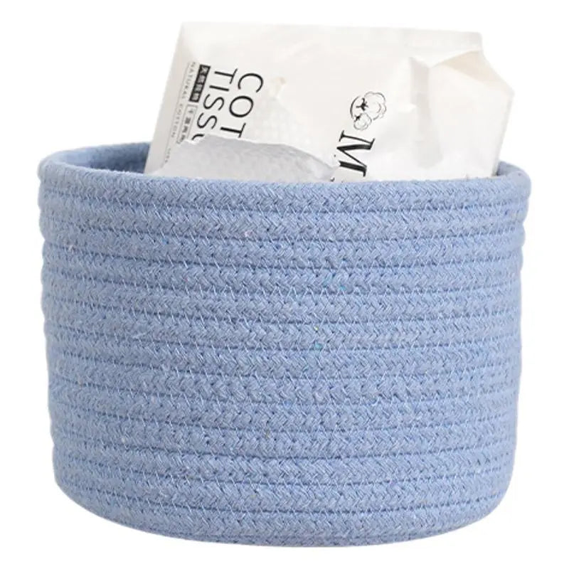 Small Cotton Rope Under-Bed Storage Box, Woven Under-Bed Storage Basket, Snack Basket, Home Storage Organizer GreatEagleInc