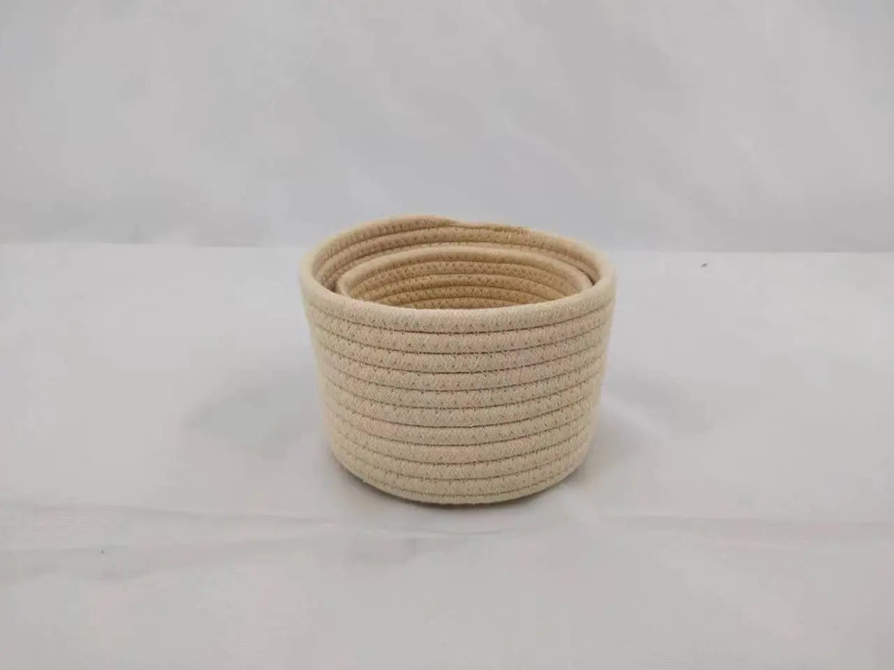 Small Cotton Rope Under-Bed Storage Box, Woven Under-Bed Storage Basket, Snack Basket, Home Storage Organizer GreatEagleInc