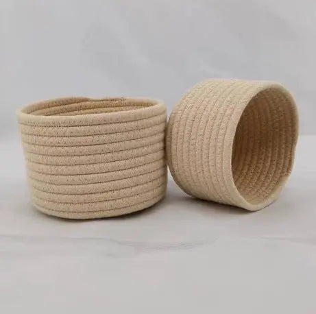 Small Cotton Rope Under-Bed Storage Box, Woven Under-Bed Storage Basket, Snack Basket, Home Storage Organizer GreatEagleInc