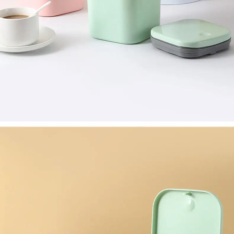 Small Desktop Trash Can for Home Office High-End Dormitory Press with Lid Mini Plastic Storage Trash Can GreatEagleInc