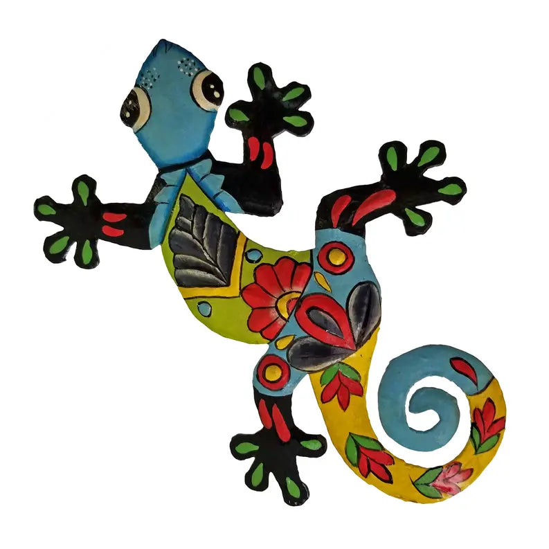 Small Painted Blue Gecko Le Primitif Galleries