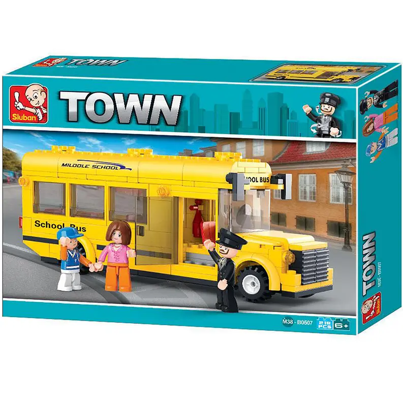 Small School Bus Building Brick Kit (219 pcs) Texas Toy Distribution