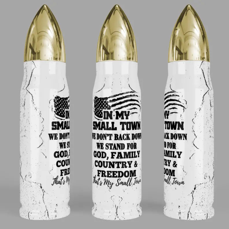 Small Town 17oz Bullet Shaped Tumbler Rebelle Tree