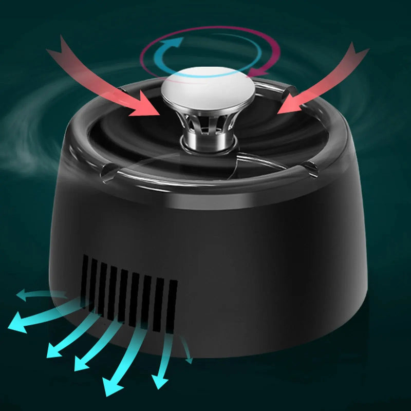 Smart Ashtray with USB Rechargeable Battery, Powerful Motor, Modern Design Ideal for Home, Office, Restaurant Use, Gift GreatEagleInc