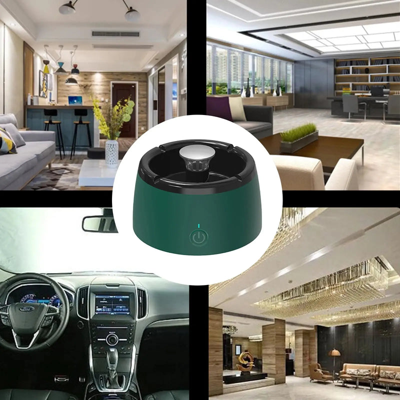 Smart Ashtray with USB Rechargeable Battery, Powerful Motor, Modern Design Ideal for Home, Office, Restaurant Use, Gift GreatEagleInc