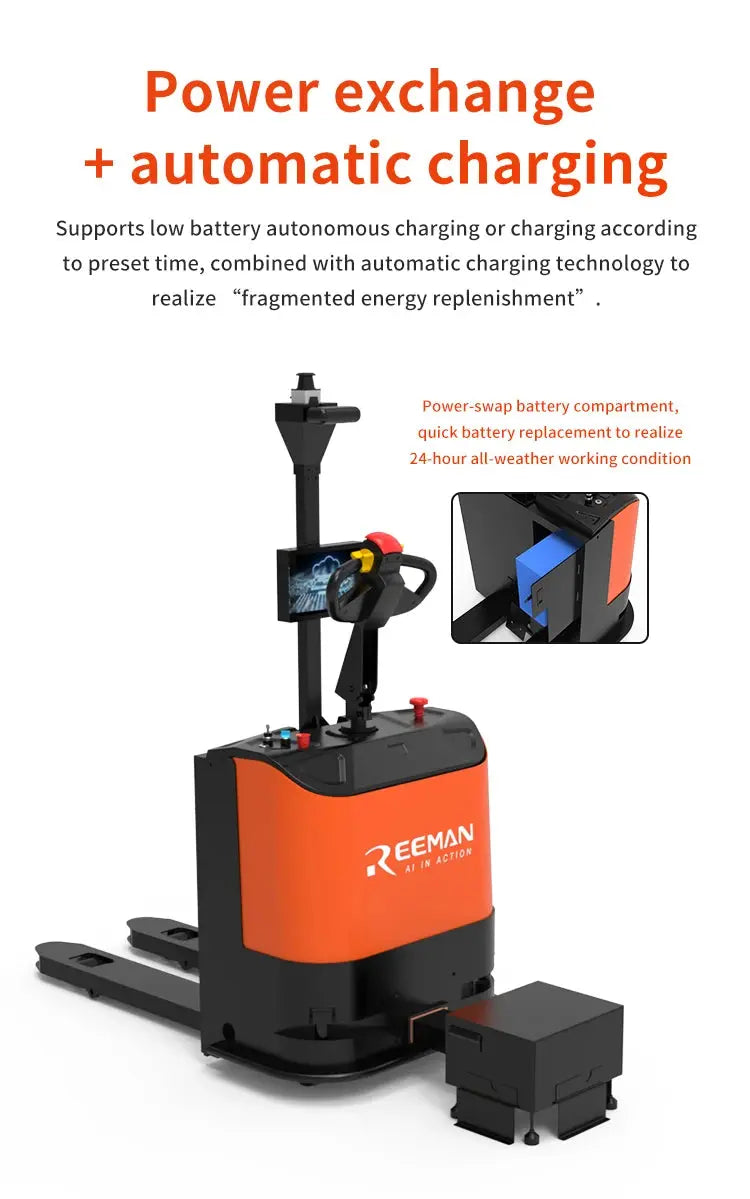 Smart Forklift Autonomous Unmanned Forklift 1.5t Electric Pallet Stacker Forklift Robot Warehouse Stacking Truck GreatEagleInc