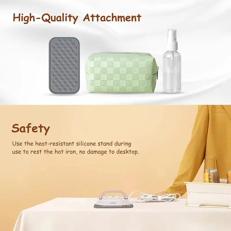 Smart Iron for Clothes Travel Household Tools Fast Heat-Up Nonstick Ceramic Soleplate for Home GreatEagleInc