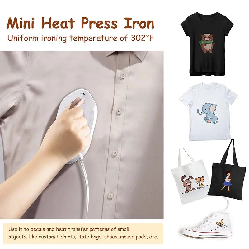 Smart Iron for Clothes Travel Household Tools Fast Heat-Up Nonstick Ceramic Soleplate for Home GreatEagleInc