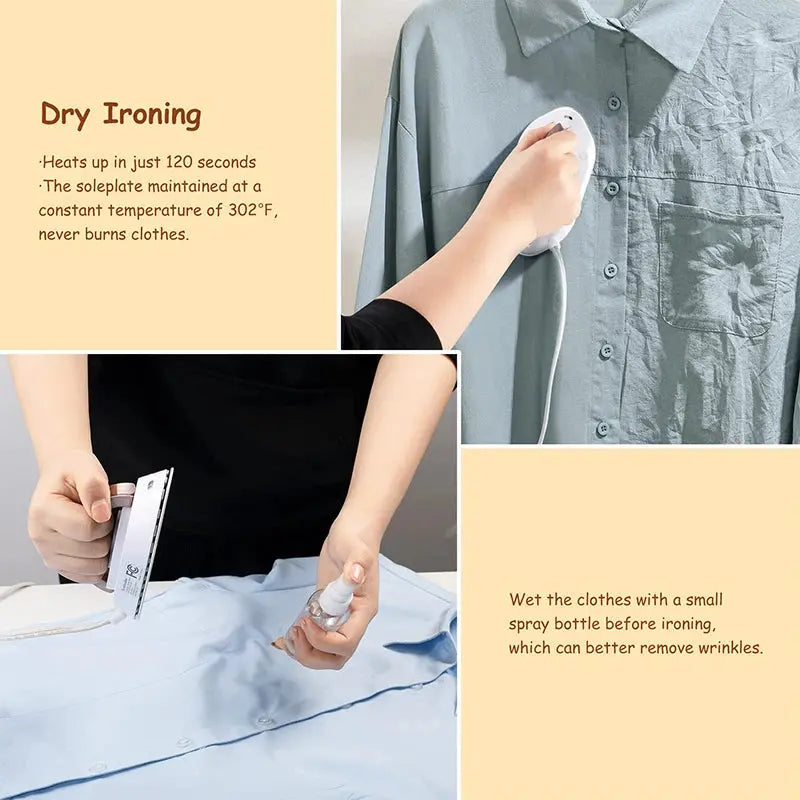 Smart Iron for Clothes Travel Household Tools Fast Heat-Up Nonstick Ceramic Soleplate for Home GreatEagleInc