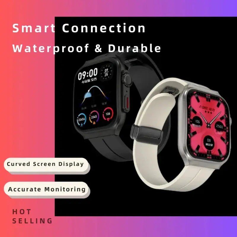 Smart Watch 2.01" Curved AMOLED Screen 3D Flexible Design 120+ Sports Modes Long Battery Life Watch for Daily & Sports Use GreatEagleInc