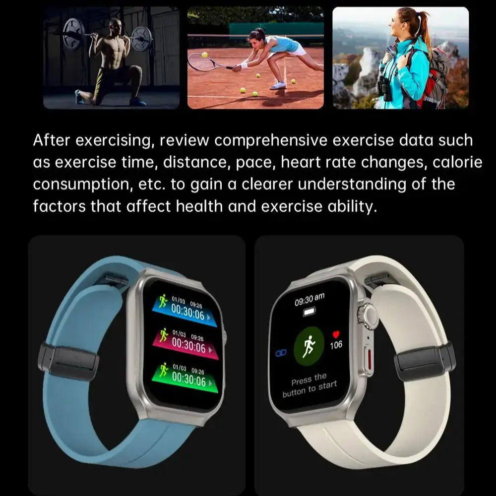 Smart Watch 2.01" Curved AMOLED Screen 3D Flexible Design 120+ Sports Modes Long Battery Life Watch for Daily & Sports Use GreatEagleInc