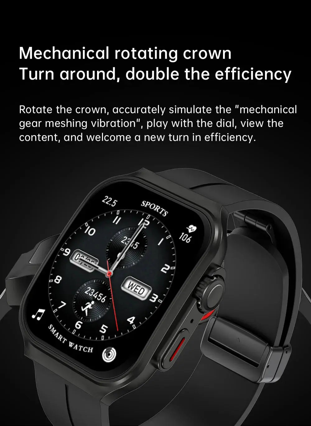 Smart Watch 2.01" Curved AMOLED Screen 3D Flexible Design 120+ Sports Modes Long Battery Life Watch for Daily & Sports Use GreatEagleInc