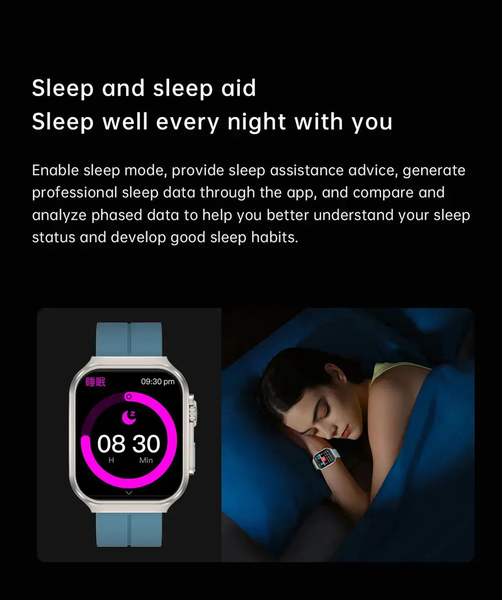 Smart Watch 2.01" Curved AMOLED Screen 3D Flexible Design 120+ Sports Modes Long Battery Life Watch for Daily & Sports Use GreatEagleInc