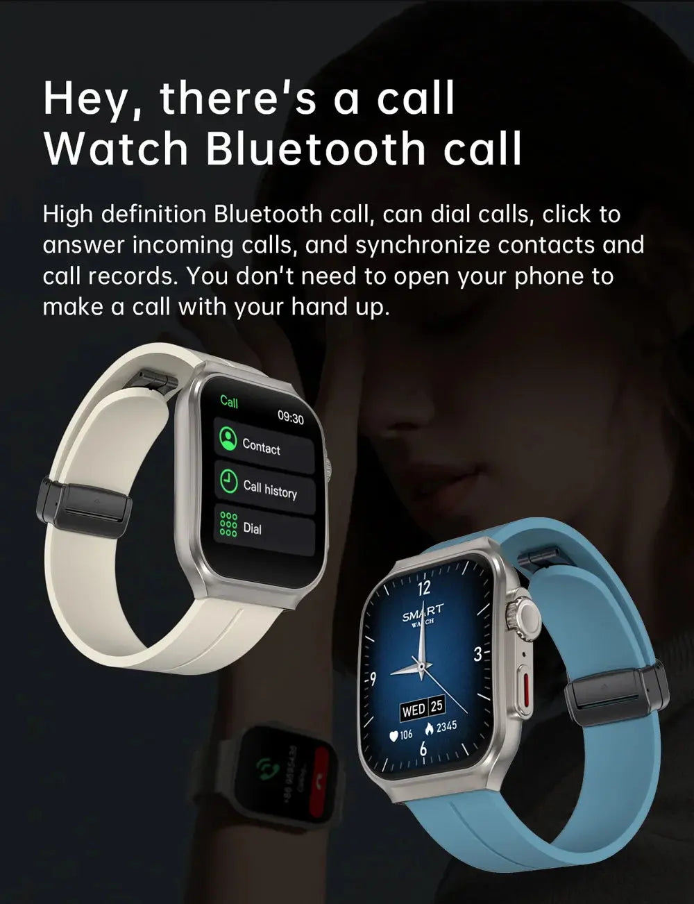 Smart Watch 2.01" Curved AMOLED Screen 3D Flexible Design 120+ Sports Modes Long Battery Life Watch for Daily & Sports Use GreatEagleInc