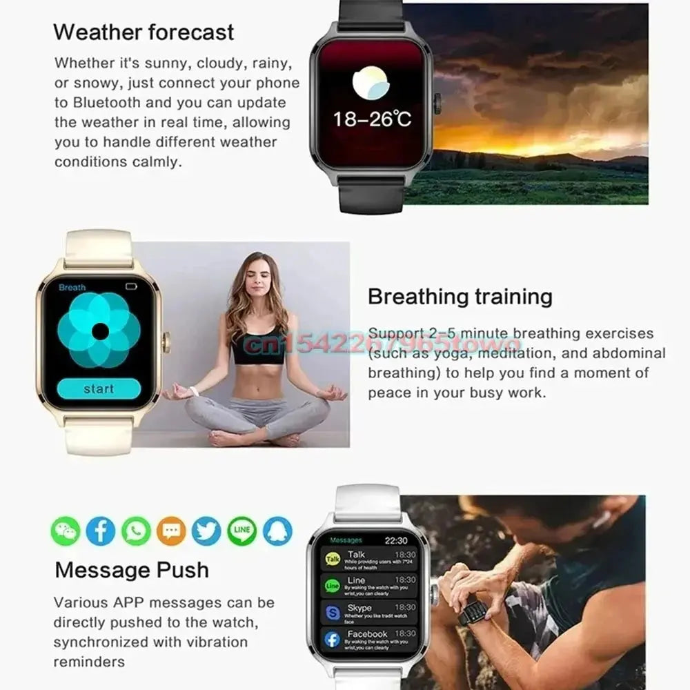 Smart Watch For Android IOS Watches 1.83inch HD Display Bluetooth Call Message Alert Music Sports Mode Smartwatch Men Women Gift GreatEagleInc