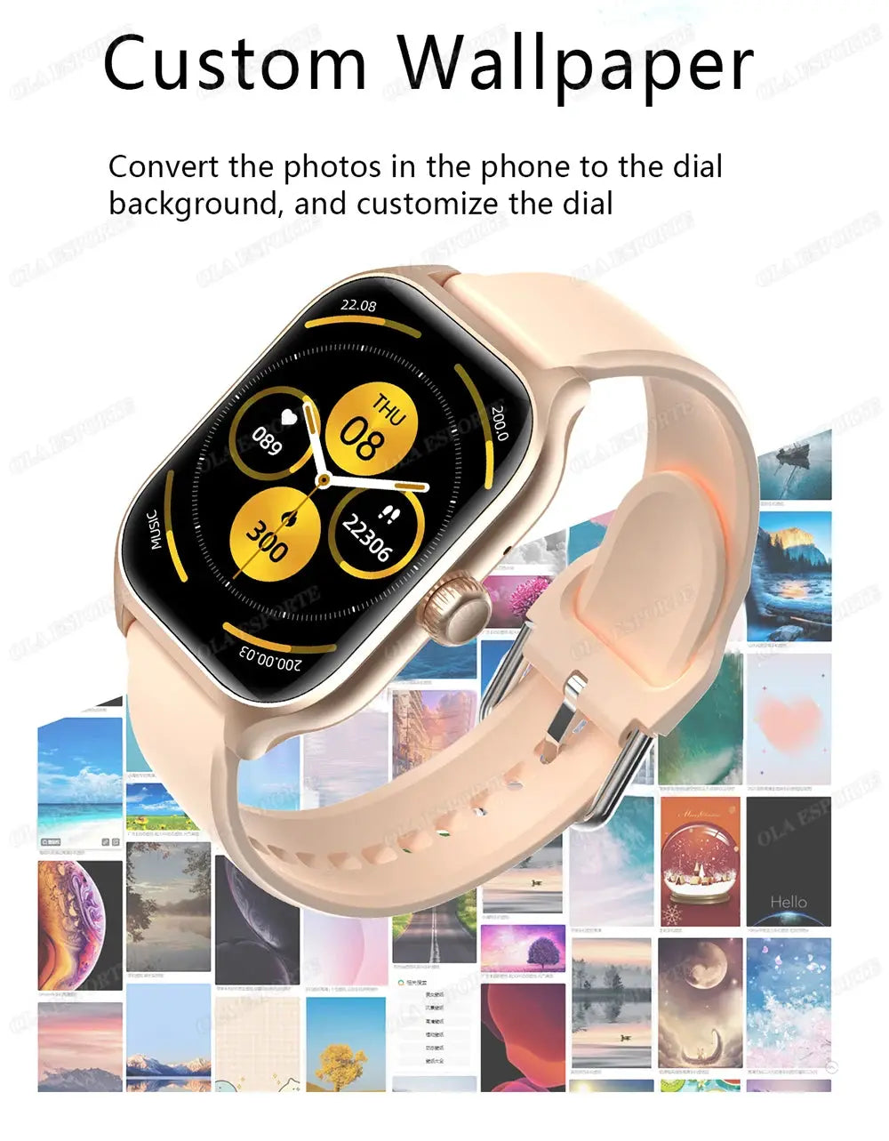 Smart Watch For Android IOS Watches 1.83inch HD Display Bluetooth Call Message Alert Music Sports Mode Smartwatch Men Women Gift GreatEagleInc
