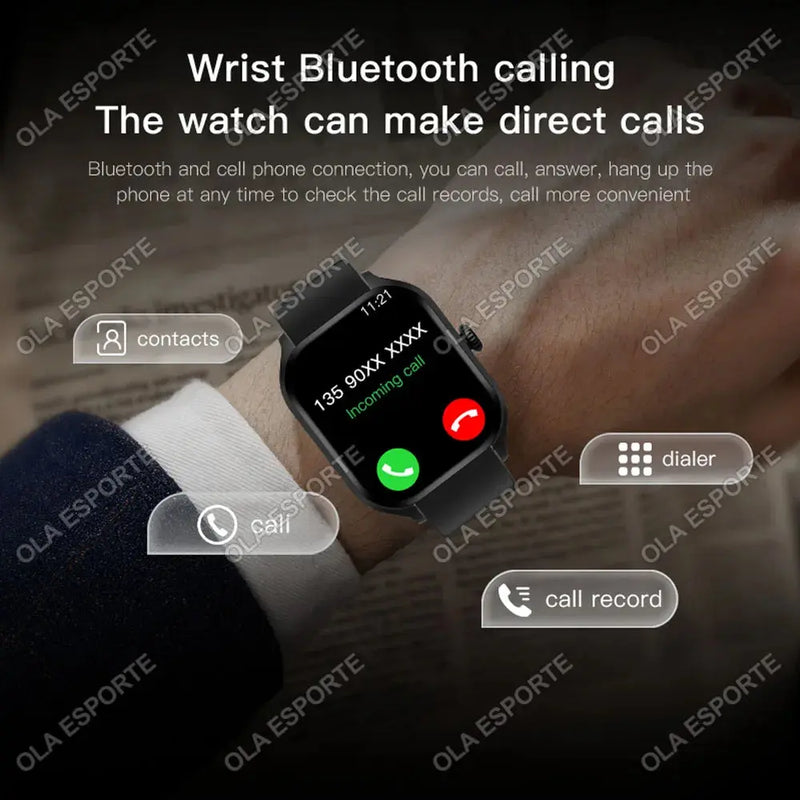 Smart Watch For Android IOS Watches 2.01inch HD Display Bluetooth Call Message Alert Music Sports Mode Smartwatch Men Women Gift GreatEagleInc