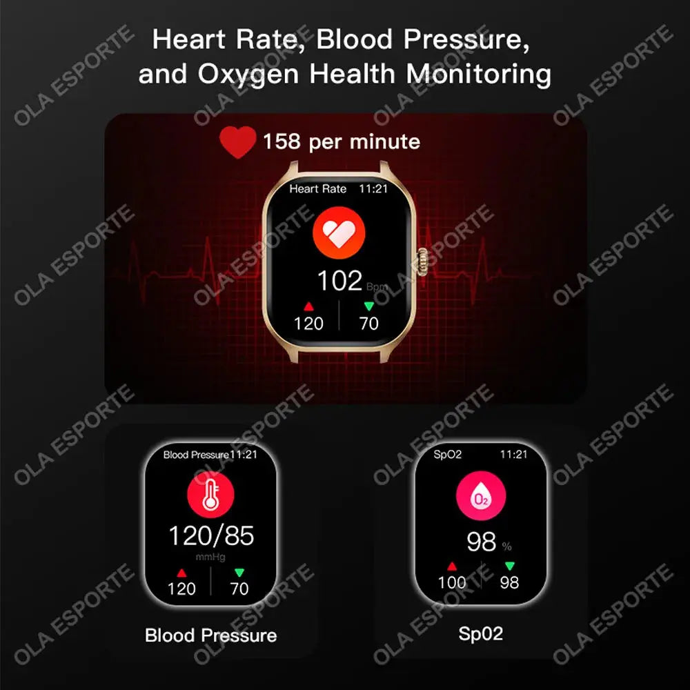 Smart Watch For Android IOS Watches 2.01inch HD Display Bluetooth Call Message Alert Music Sports Mode Smartwatch Men Women Gift GreatEagleInc