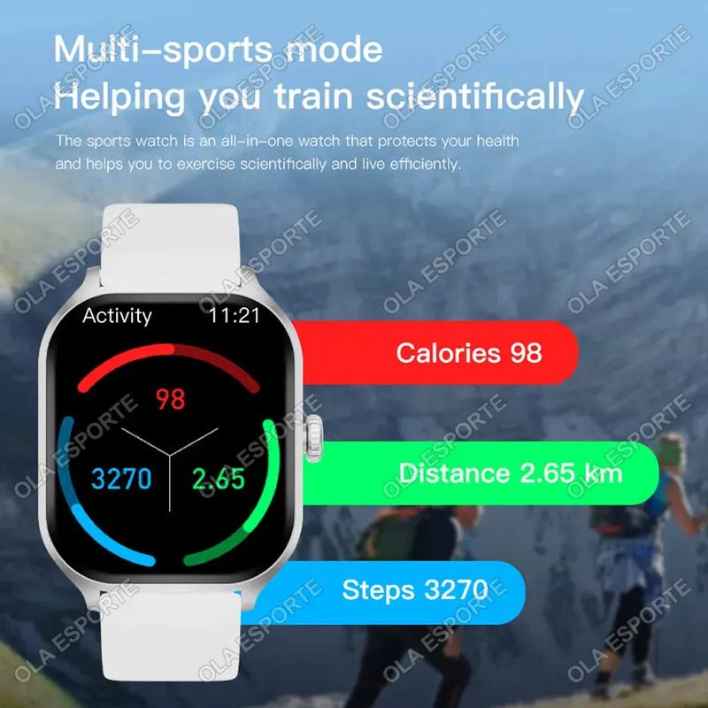 Smart Watch For Android IOS Watches 2.01inch HD Display Bluetooth Call Message Alert Music Sports Mode Smartwatch Men Women Gift GreatEagleInc