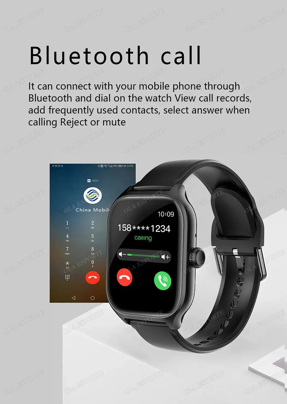 Smart Watch For Android IOS Watches 2.01inch HD Display Bluetooth Call Message Alert Music Sports Mode Smartwatch Men Women Gift GreatEagleInc