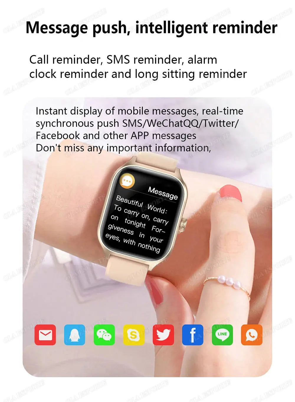 Smart Watch For Android IOS Watches 2.01inch HD Display Bluetooth Call Message Alert Music Sports Mode Smartwatch Men Women Gift GreatEagleInc