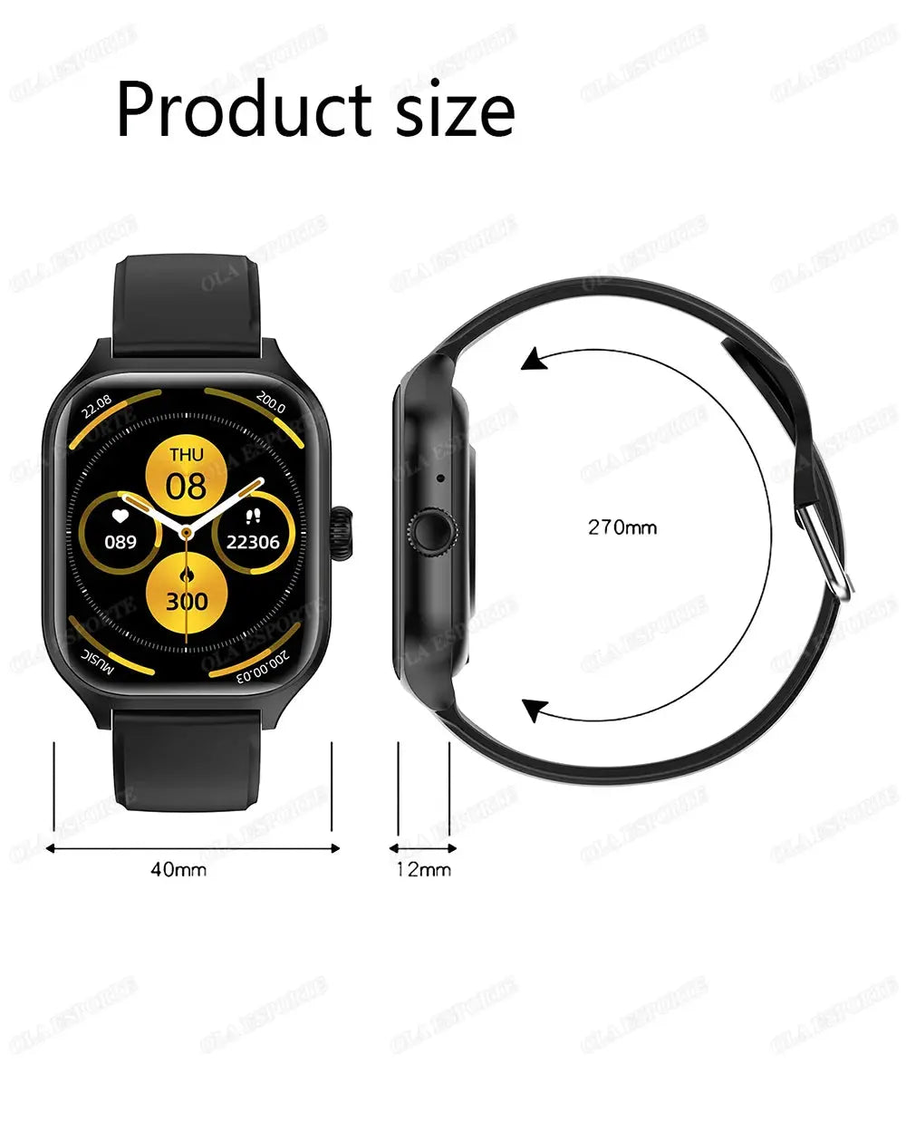 Smart Watch For Android IOS Watches 2.01inch HD Display Bluetooth Call Message Alert Music Sports Mode Smartwatch Men Women Gift GreatEagleInc