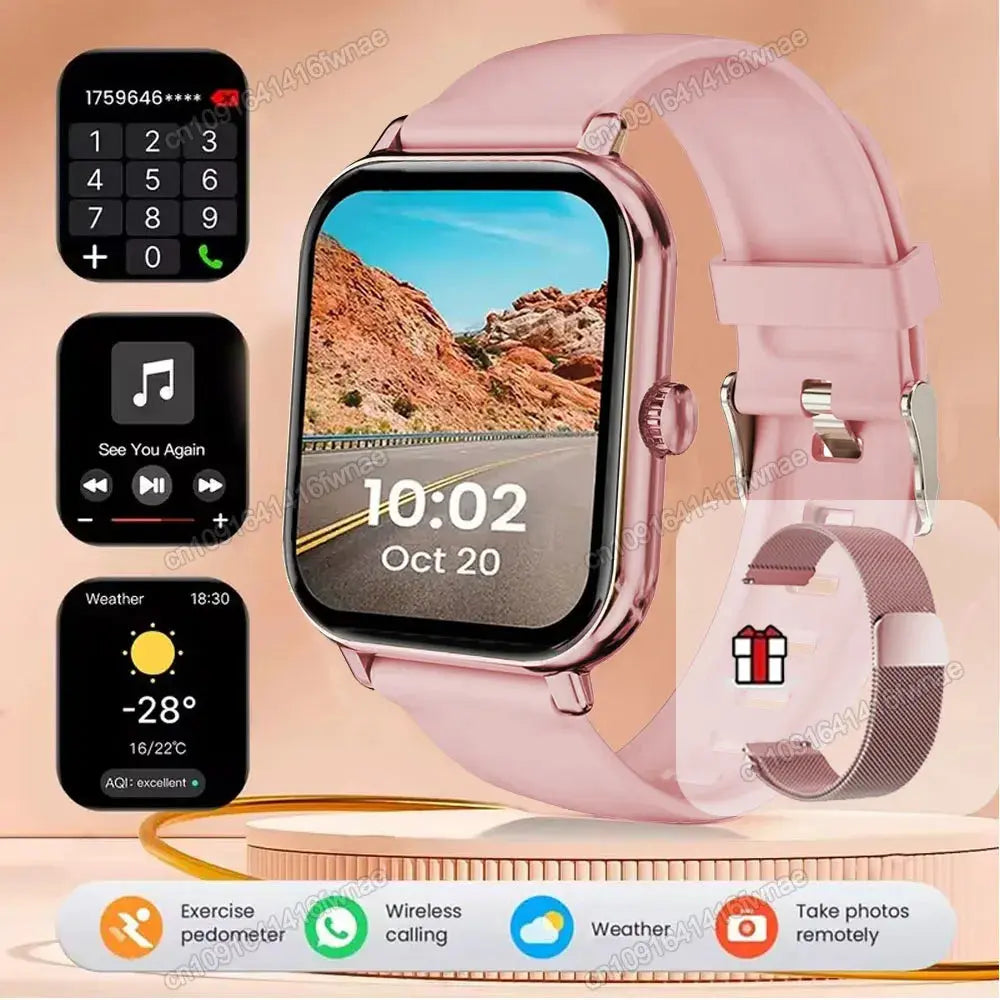 Smart Watch For Android IOS Watches 2.01inch HD Display Bluetooth Call Message Alert Music Sports Mode Smartwatch Men Women Gift GreatEagleInc