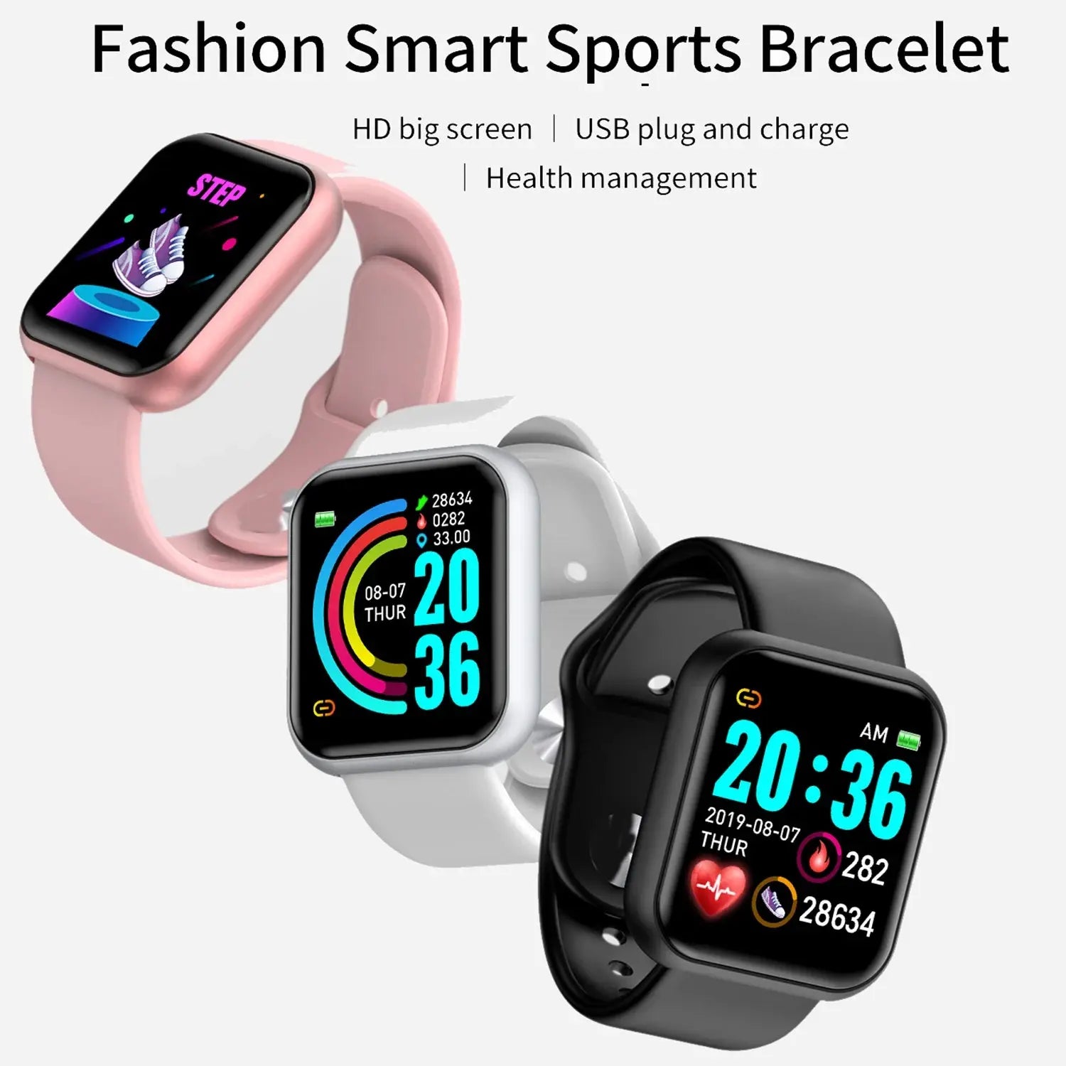 Smart Watch For Women Men Wristwatch Bluetooth Connected Phone Player Music Fitness Sport Bracelet Sleep Monitor Digital Watches GreatEagleInc