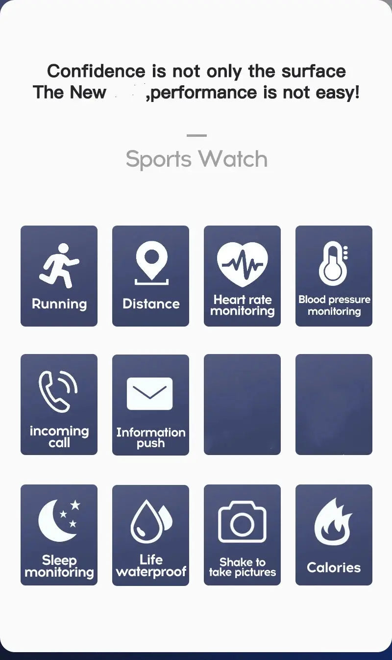Smart Watch For Women Men Wristwatch Bluetooth Connected Phone Player Music Fitness Sport Bracelet Sleep Monitor Digital Watches GreatEagleInc
