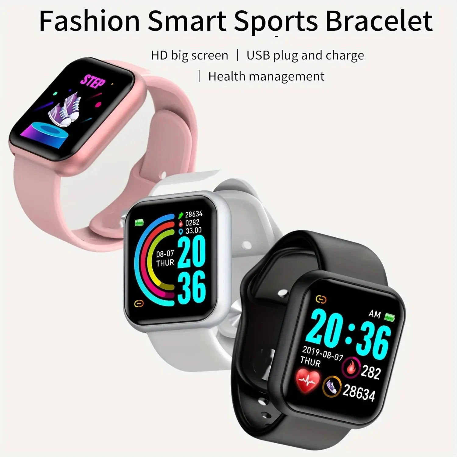 Smart Watch For Women Men Wristwatch Bluetooth Connected Phone Player Music Fitness Sport Bracelet Sleep Monitor Digital Watches GreatEagleInc