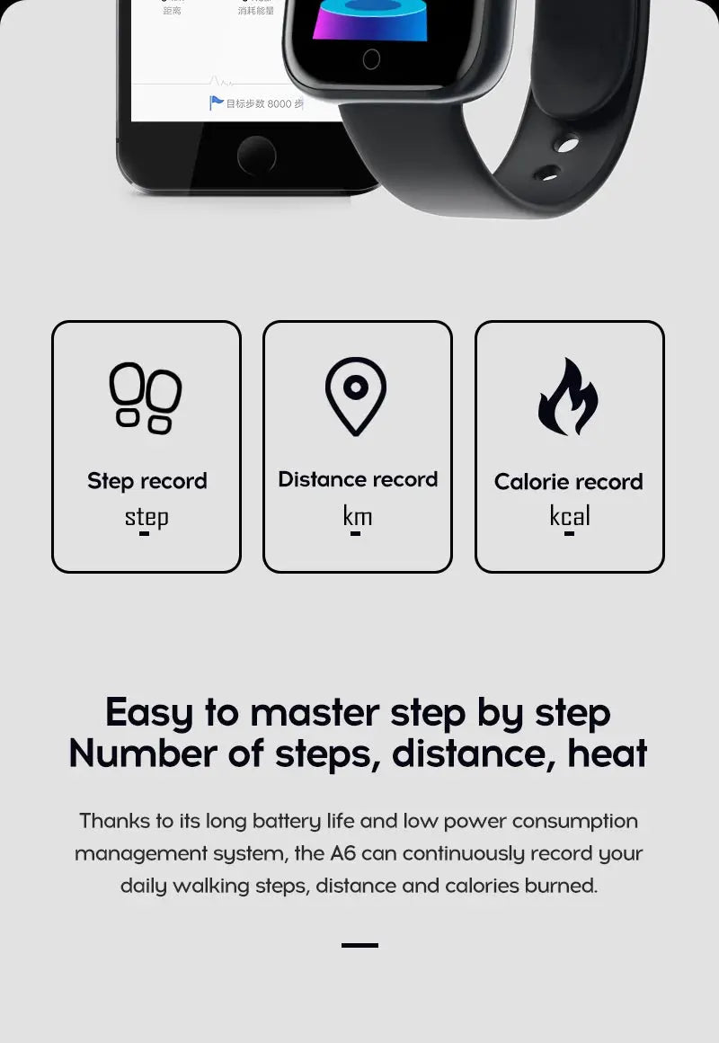 Smart Watch For Women Men Wristwatch Bluetooth Connected Phone Player Music Fitness Sport Bracelet Sleep Monitor Digital Watches GreatEagleInc