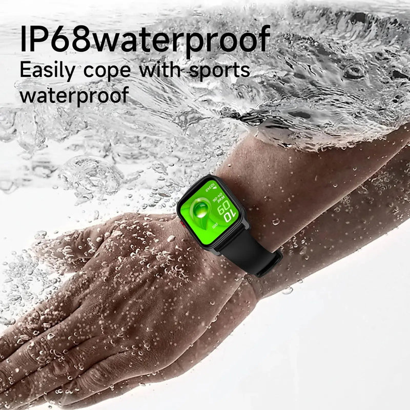 Smart Watch for Men 1.83 inch Screen 100+ Sports Modes Wireless Call Flashlight IP68 Waterproof Sleep Monitoring Sport Smartwat GreatEagleInc