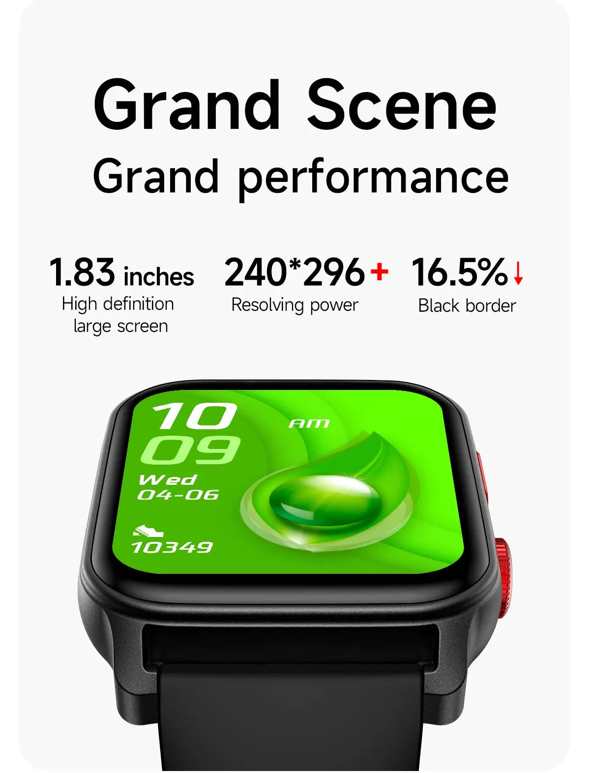 Smart Watch for Men 1.83 inch Screen 100+ Sports Modes Wireless Call Flashlight IP68 Waterproof Sleep Monitoring Sport Smartwat GreatEagleInc