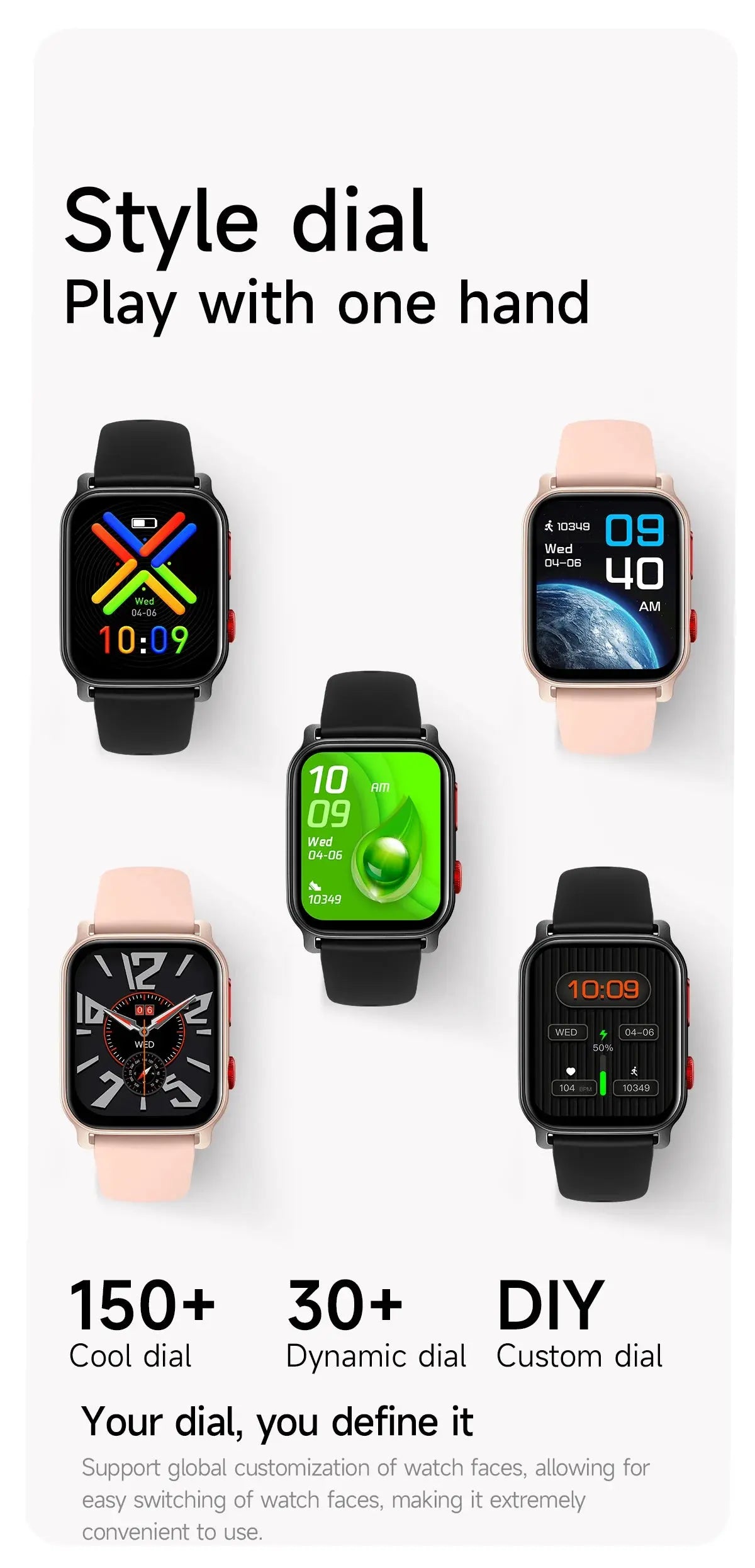 Smart Watch for Men 1.83 inch Screen 100+ Sports Modes Wireless Call Flashlight IP68 Waterproof Sleep Monitoring Sport Smartwat GreatEagleInc