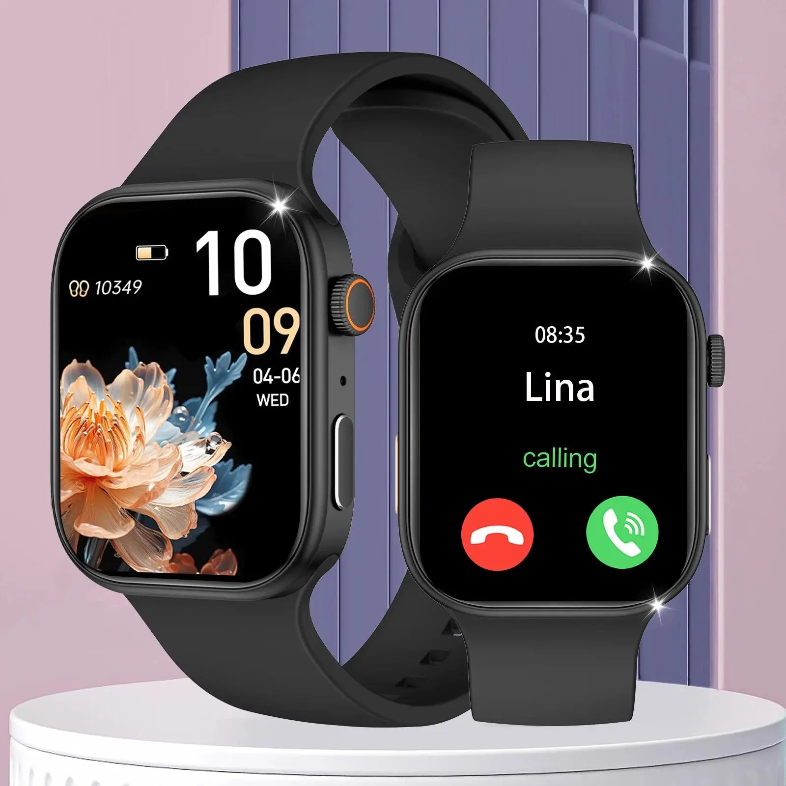 Smart Watch with 2.02-Inch HD Display – Wireless Calling/Dialing, Alarm/Message Notifications, Fitness Tracking, Music Control. GreatEagleInc