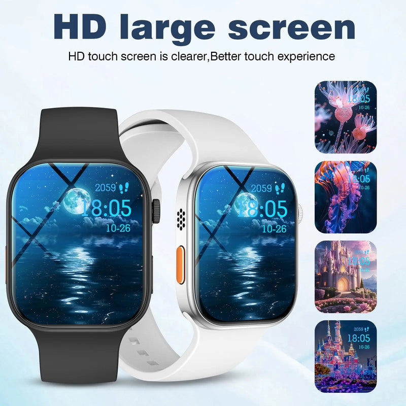 Smart Watch with 2.02-Inch HD Display – Wireless Calling/Dialing, Alarm/Message Notifications, Fitness Tracking, Music Control. GreatEagleInc