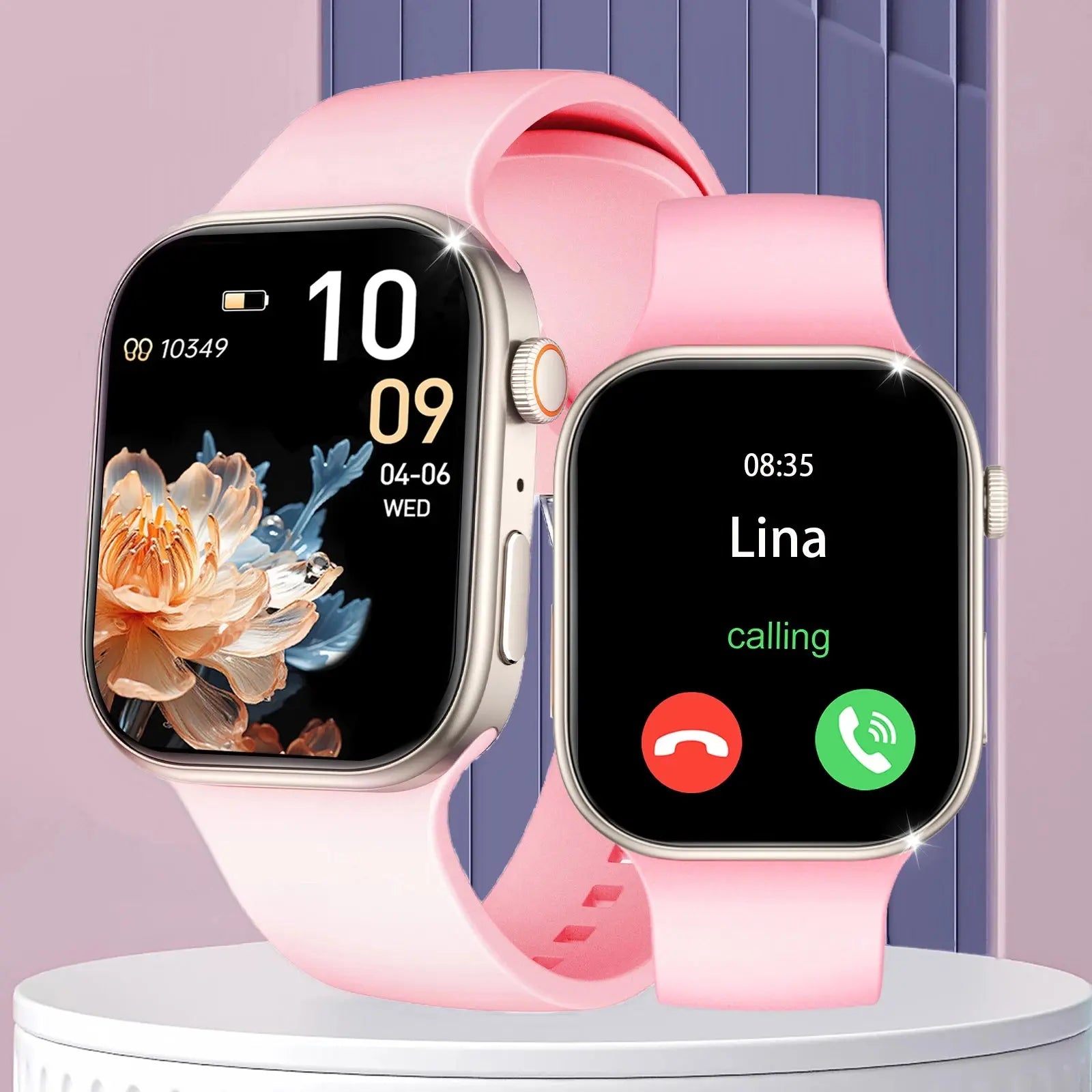 Smart Watch with 2.02-Inch HD Display – Wireless Calling/Dialing, Alarm/Message Notifications, Fitness Tracking, Music Control. GreatEagleInc