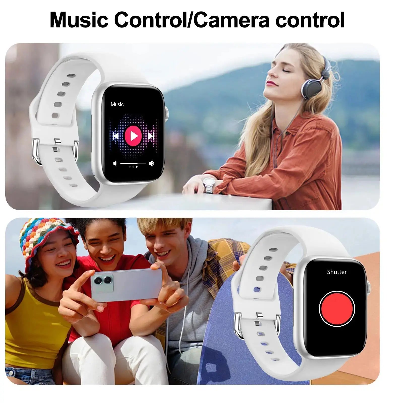 Smart Watch, Wireless Call/Dial, Multi-Sport Mode, Multiple APP Reminders, Suitable for Men and Women, Compatible with IPhone/An GreatEagleInc