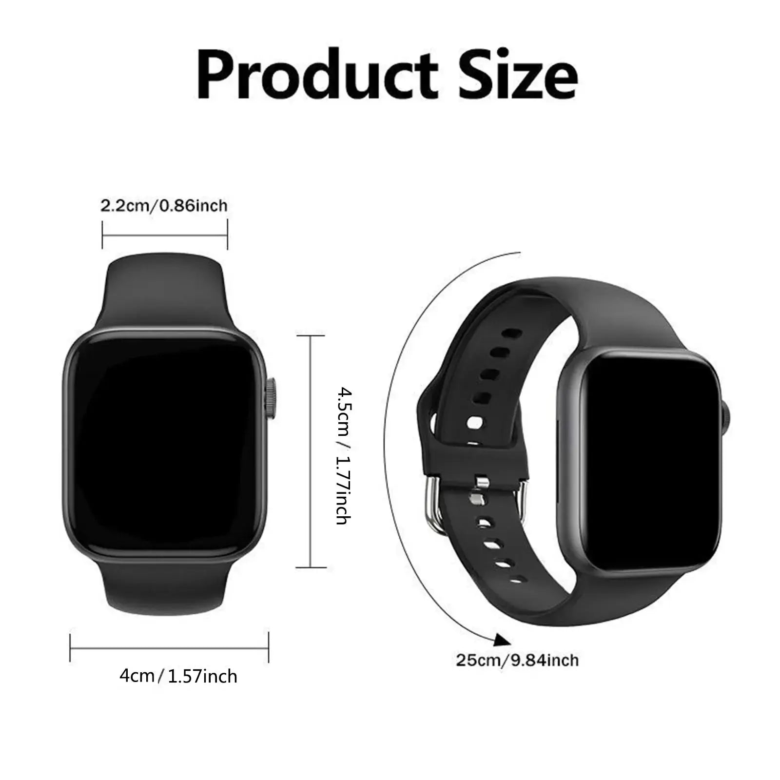 Smart Watch, Wireless Call/Dial, Multi-Sport Mode, Multiple APP Reminders, Suitable for Men and Women, Compatible with IPhone/An GreatEagleInc